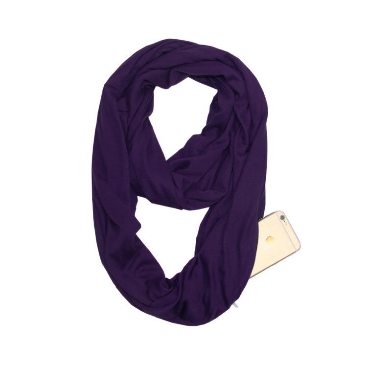 Anti-theft Infinity Scarf with Hidden Pocket - TrenzJar
