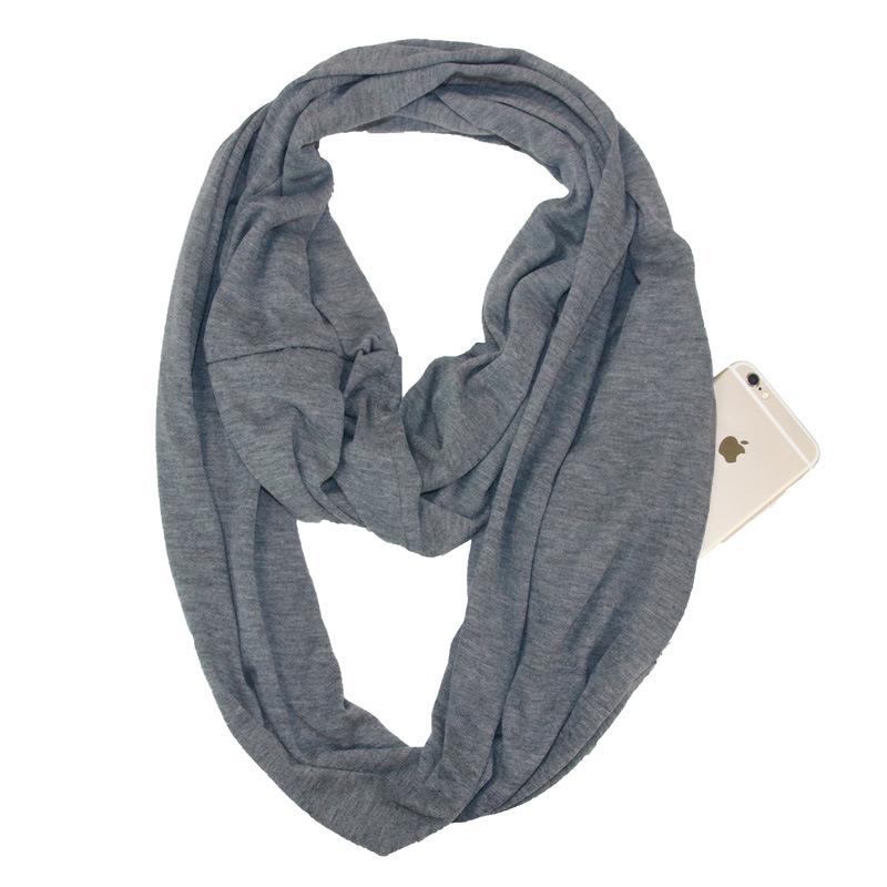 Anti-theft Infinity Scarf with Hidden Pocket - TrenzJar