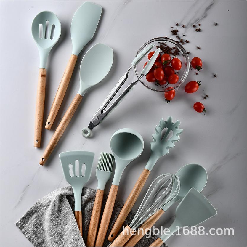 11-Piece Assorted Silicone Cooking Utensils Set - TrenzJar