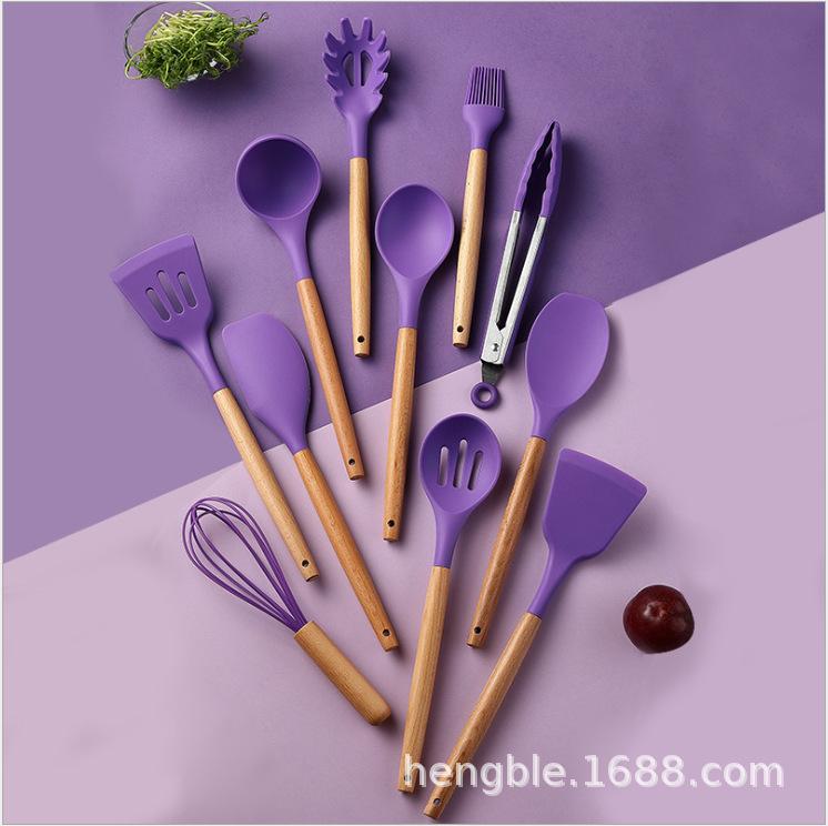 11-Piece Assorted Silicone Cooking Utensils Set - TrenzJar
