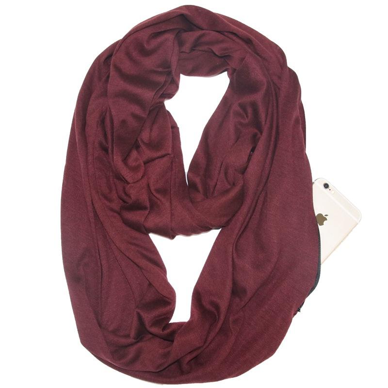Anti-theft Infinity Scarf with Hidden Pocket - TrenzJar