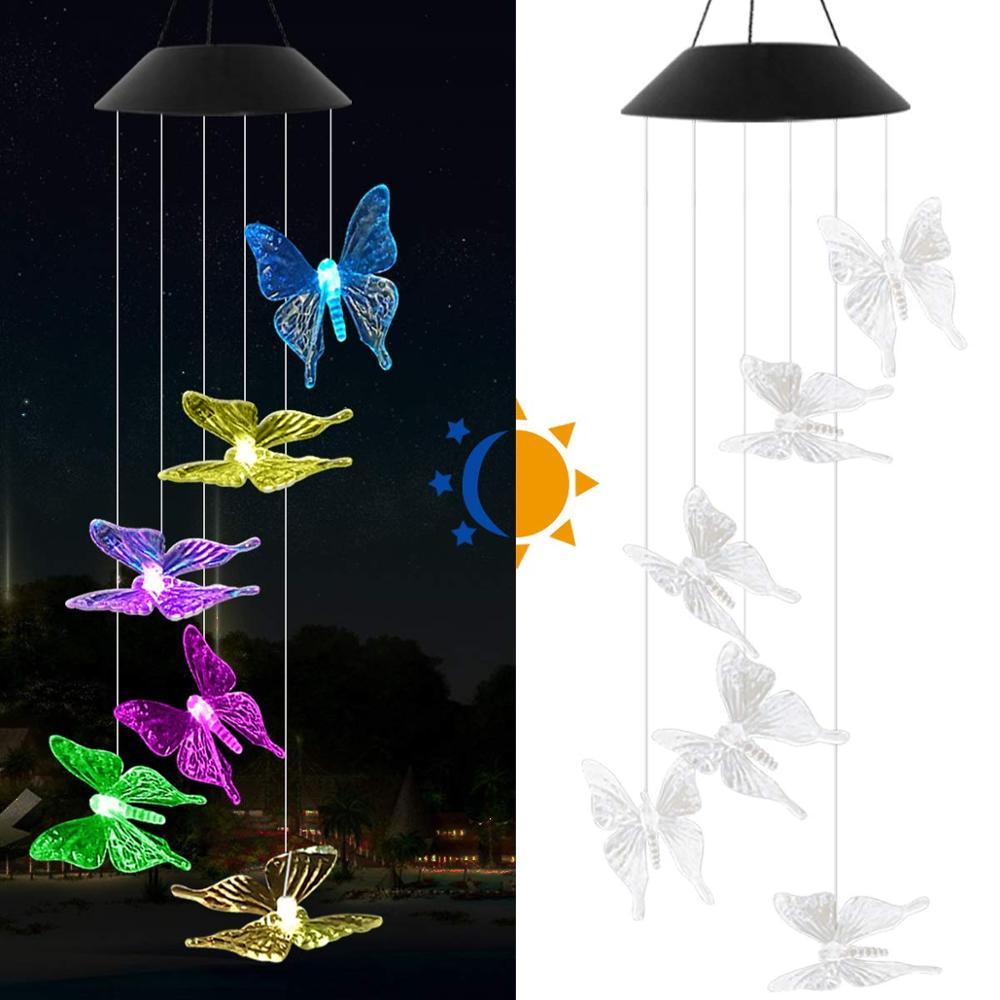 Solar Powered Color Changing LED Wind Chime - TrenzJar
