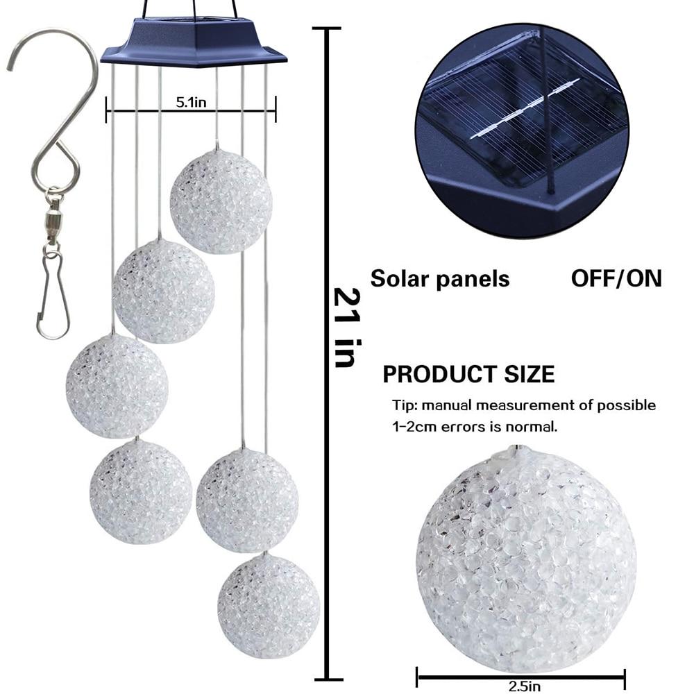 8318 Solar Crystal Ball Wind Chime, Color Changing Solar Powered LED Hanging Wind Chime Light Mobile for Patio Yard Garden Home Outdoor Night Decor, Gifts at ₹ 179.00 | Wind Chimes For 8318 Solar Crystal Ball Wind Chime, Color Changing Solar Powered LED Hanging Wind Chime Light Mobile for Patio Yard Garden Home Outdoor Night Decor, Gifts at ₹ 179.00 | Wind Chimes For