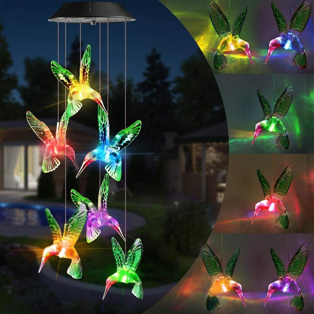 Solar Powered Color Changing LED Wind Chime - TrenzJar