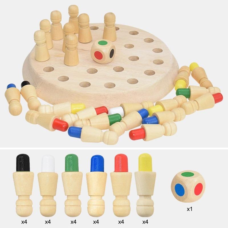 Wooden Match Stick Memory Chess Game - TrenzJar